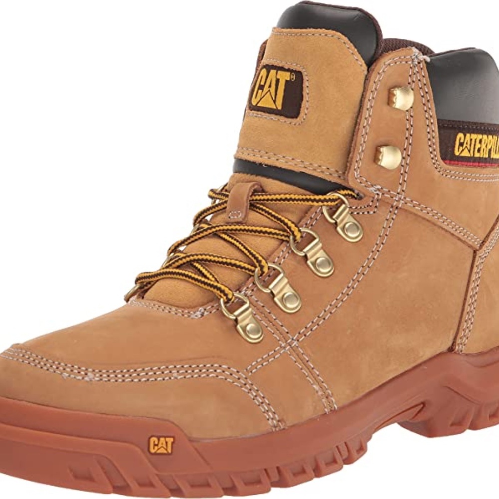 NIB Cat Work Boots Mens - Outline. Honey Reset - NEW!